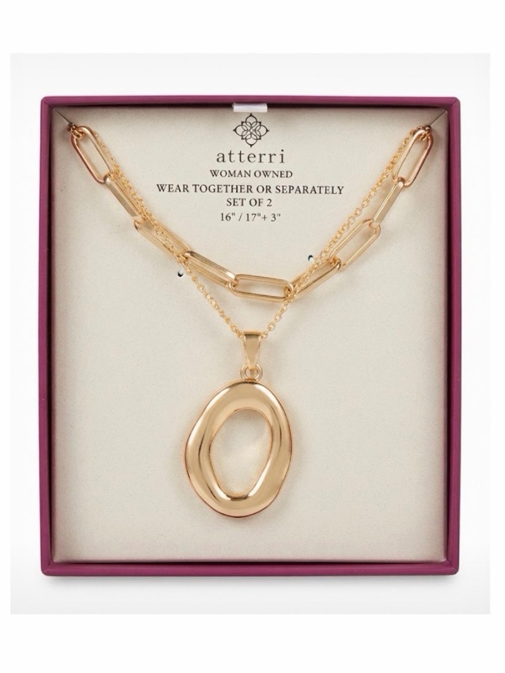 NWT ⚜️💛⚜️ ATTERRI Chunky Gold Cross Necklace - Hammered Statement Pendant